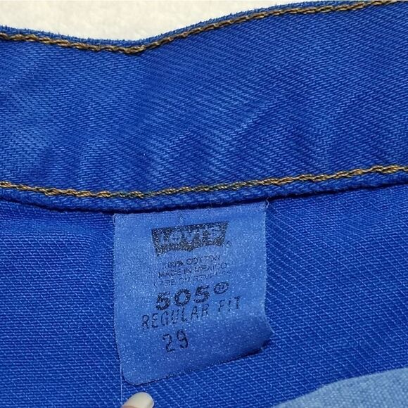 Vintage Y2K Levi's Relaxed Blue Distressed High Waisted Micro Mini. Shorts - Picture 11 of 14